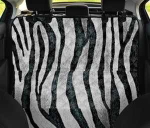 White Tiger Stripe Pattern Print Pet Car Back Seat Cover