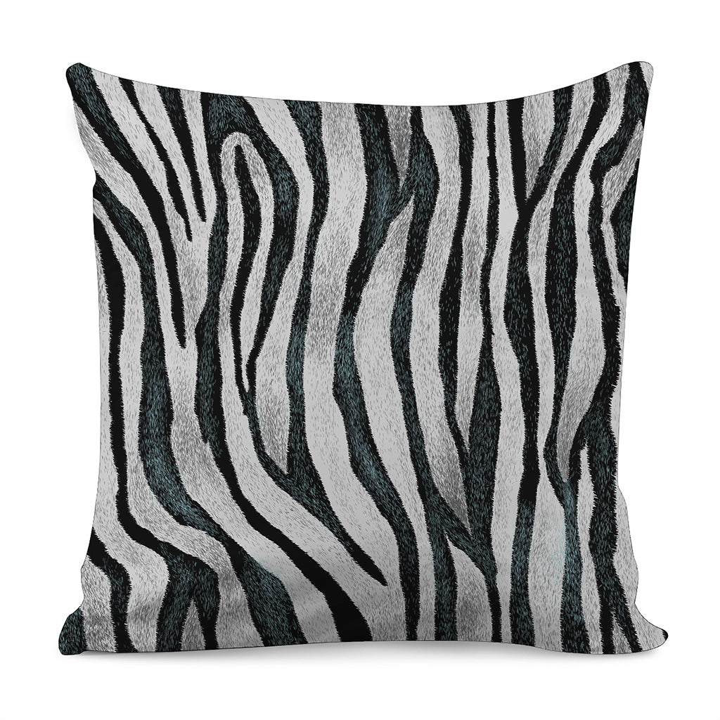 White Tiger Stripe Pattern Print Pillow Cover