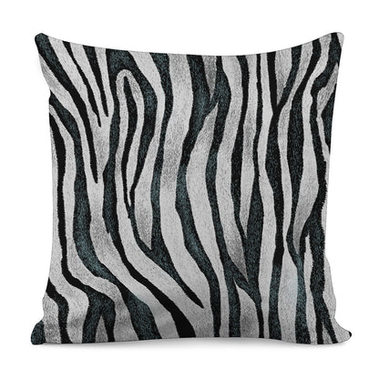 White Tiger Stripe Pattern Print Pillow Cover