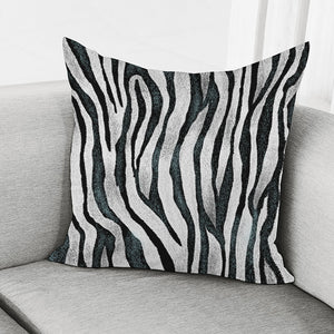 White Tiger Stripe Pattern Print Pillow Cover