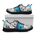 White Tiger With Sunglasses Print Black Running Shoes