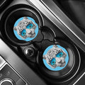 White Tiger With Sunglasses Print Car Coasters