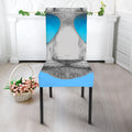 White Tiger With Sunglasses Print Dining Chair Slipcover