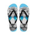 White Tiger With Sunglasses Print Flip Flops