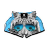 White Tiger With Sunglasses Print Muay Thai Boxing Shorts