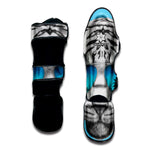 White Tiger With Sunglasses Print Muay Thai Shin Guard