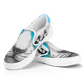 White Tiger With Sunglasses Print White Slip On Sneakers