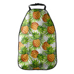 White Tropical Pineapple Pattern Print Car Seat Organizers