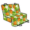 White Tropical Pineapple Pattern Print Pet Car Back Seat Cover