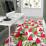 White Tropical Watermelon Pattern Print Area Rug GearFrost