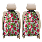 White Tropical Watermelon Pattern Print Car Seat Organizers