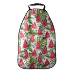 White Tropical Watermelon Pattern Print Car Seat Organizers