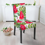 White Tropical Watermelon Pattern Print Dining Chair Slipcover