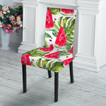White Tropical Watermelon Pattern Print Dining Chair Slipcover