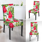 White Tropical Watermelon Pattern Print Dining Chair Slipcover