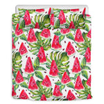 White Tropical Watermelon Pattern Print Duvet Cover Bedding Set
