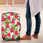White Tropical Watermelon Pattern Print Luggage Cover GearFrost