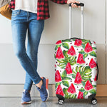 White Tropical Watermelon Pattern Print Luggage Cover GearFrost