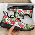 White Tropical Watermelon Pattern Print Mesh Knit Shoes