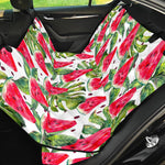 White Tropical Watermelon Pattern Print Pet Car Back Seat Cover