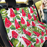 White Tropical Watermelon Pattern Print Pet Car Back Seat Cover
