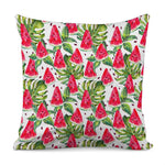 White Tropical Watermelon Pattern Print Pillow Cover