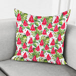 White Tropical Watermelon Pattern Print Pillow Cover