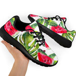 White Tropical Watermelon Pattern Print Sport Shoes GearFrost