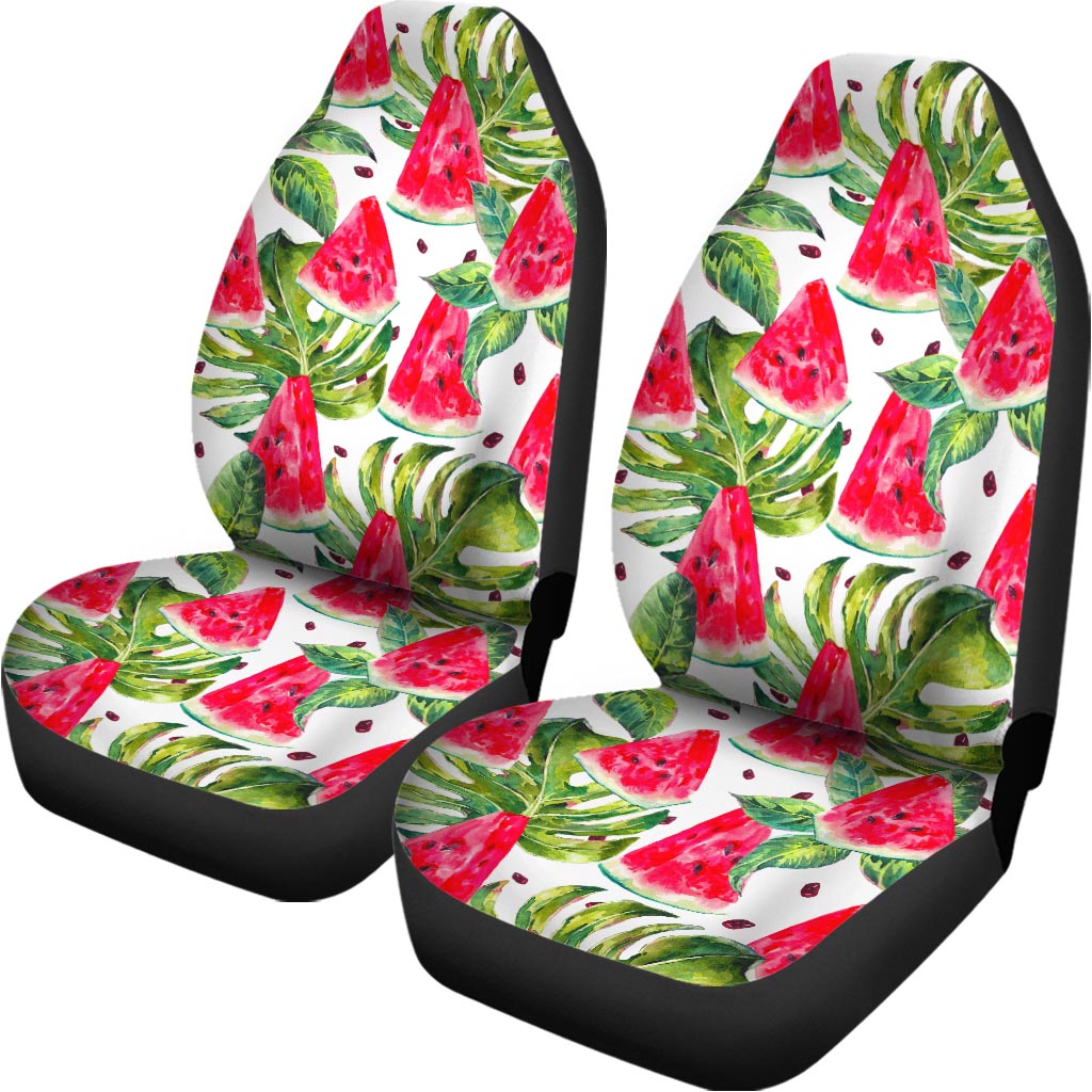 White Tropical Watermelon Pattern Print Universal Fit Car Seat Covers
