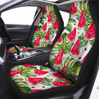White Tropical Watermelon Pattern Print Universal Fit Car Seat Covers