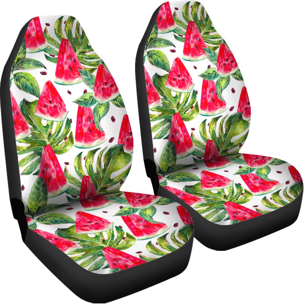 White Tropical Watermelon Pattern Print Universal Fit Car Seat Covers