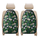 White Tulip Pattern Print Car Seat Organizers