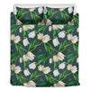 White Tulip Pattern Print Duvet Cover Bedding Set