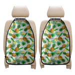 White Watercolor Pineapple Pattern Print Car Seat Organizers