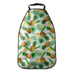 White Watercolor Pineapple Pattern Print Car Seat Organizers