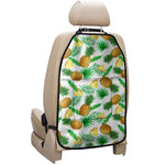 White Watercolor Pineapple Pattern Print Car Seat Organizers