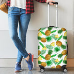 White Watercolor Pineapple Pattern Print Luggage Cover GearFrost