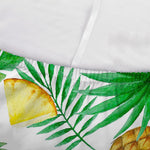 White Watercolor Pineapple Pattern Print Sofa Cover