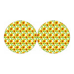 White Watercolor Sunflower Pattern Print Car Coasters