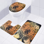 Wiccan Girl And Magical Moon Print 3 Piece Bath Mat Set