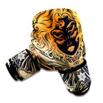 Wiccan Girl And Magical Moon Print Boxing Gloves