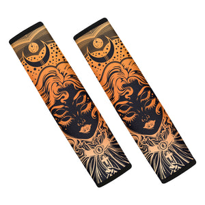 Wiccan Girl And Magical Moon Print Car Seat Belt Covers