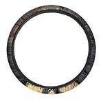 Wiccan Girl And Magical Moon Print Car Steering Wheel Cover