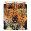 Wiccan Girl And Magical Moon Print Duvet Cover Bedding Set