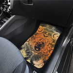 Wiccan Girl And Magical Moon Print Front and Back Car Floor Mats