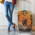 Wiccan Girl And Magical Moon Print Luggage Cover