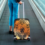 Wiccan Girl And Magical Moon Print Luggage Cover