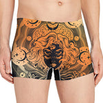 Wiccan Girl And Magical Moon Print Men's Boxer Briefs