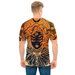 Wiccan Girl And Magical Moon Print Men's T-Shirt