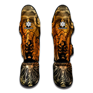 Wiccan Girl And Magical Moon Print Muay Thai Shin Guard